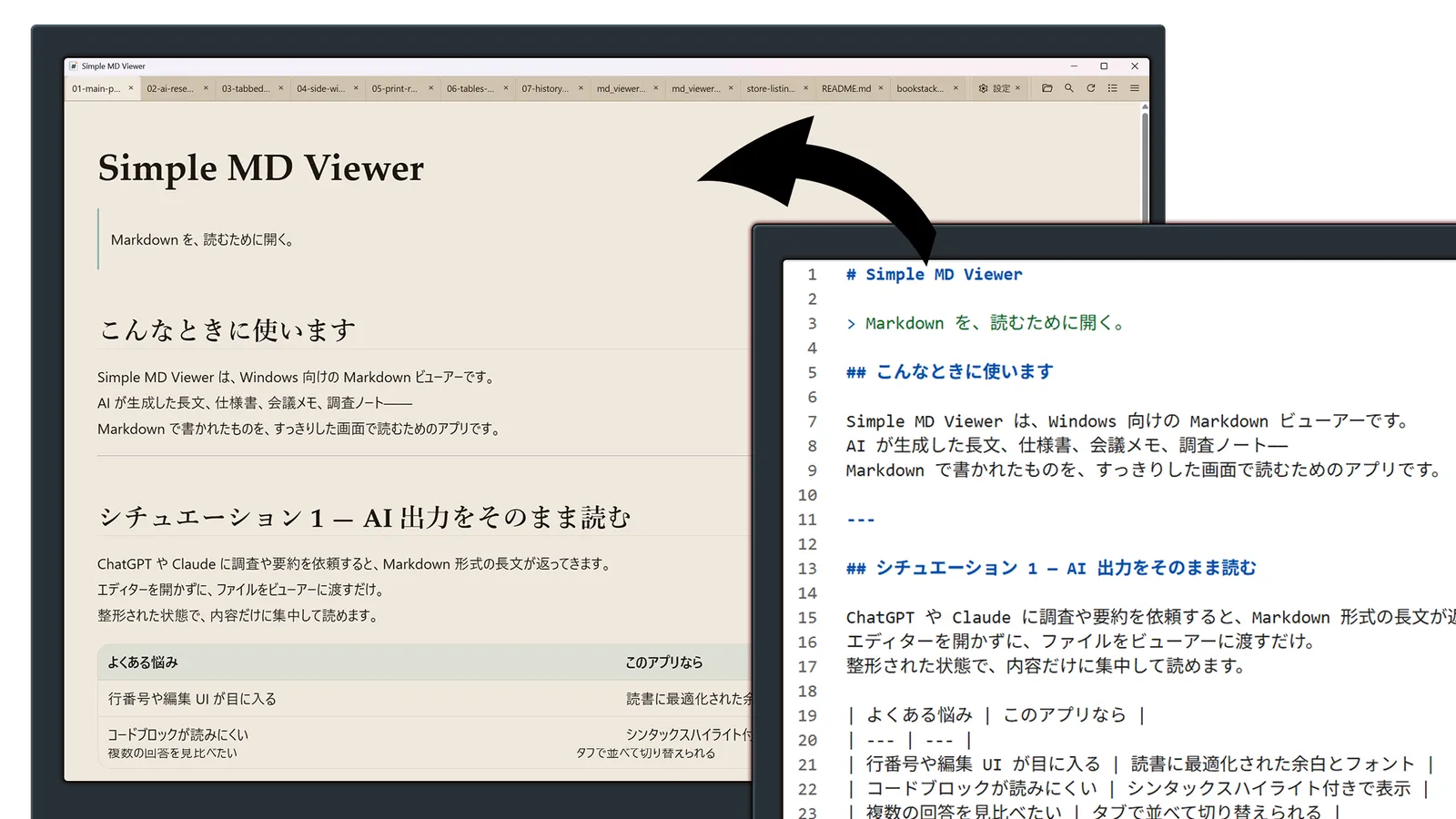 Simple MD Viewer の画面
